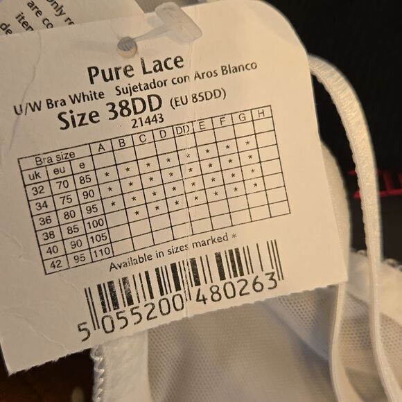 Ann Summers White Pure Lace Bra 38DD NWT - Picture 7 of 7